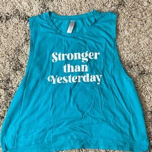 Active Teal Muscle Tee